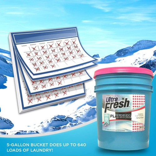 Ultra Fresh Platinum 5 Gal Spring Fresh Fabric Softener Up to 640 Loads w/Pump - Picture 4 of 8