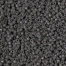 Miyuki Delica Seed Beads Size 11/0 Opaque Charcoal Grey 7.2GM DB2368