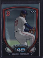 2015 BOWMAN CHROME SCOUTS' TOP 100 REFRACTOR EDUARDO RODRIGUEZ #BTP-49 RED SOX