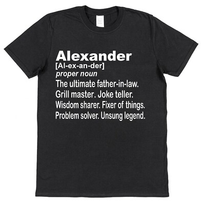 Personalisiertes lustiges T-Shirt Schwiegervater Wörterbuch Definition individuell mit Namen