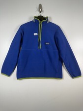 Patagonia Synchilla Kids Boys Half Zip Fleece Pile Jacket Blue Sz XL-14 19x24