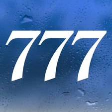 777 Angel Number Vinyl Decal V1 | Luck Spiritual Guardian | Die Cut Sticker
