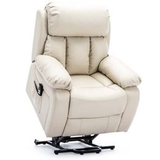 CHESTER DUAL MOTOR RISER ELECTRIC LEATHER RECLINER ARMCHAIR HEATED MASSAGE CHAIR