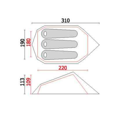 Tente Camp Minimum 1-2-3 Sl - Dôme Super Légère Pour Camping Et Randonnée, 2 Places