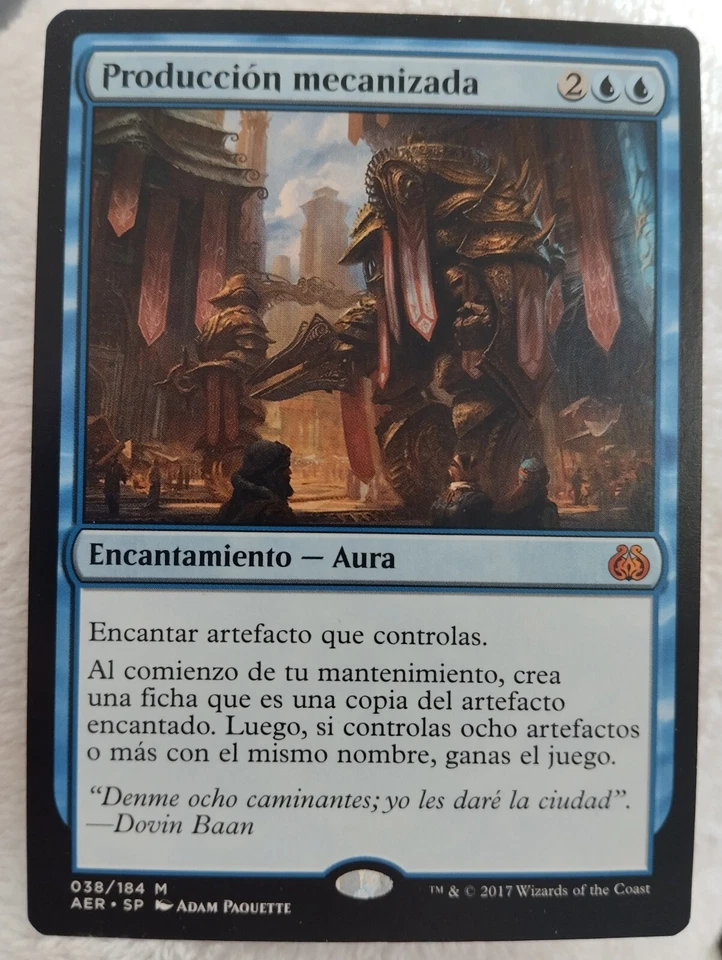 MTG MECHANIZED PRODUCTION (Producción mecanizada) SPANISH EXC Aether Revolt 2017 - Image 3 of 4