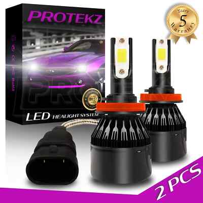 Protekz LED Headlight Bulbs Kit CREE HB4 9006 6000K for 1996-2016 GMC SAVANA