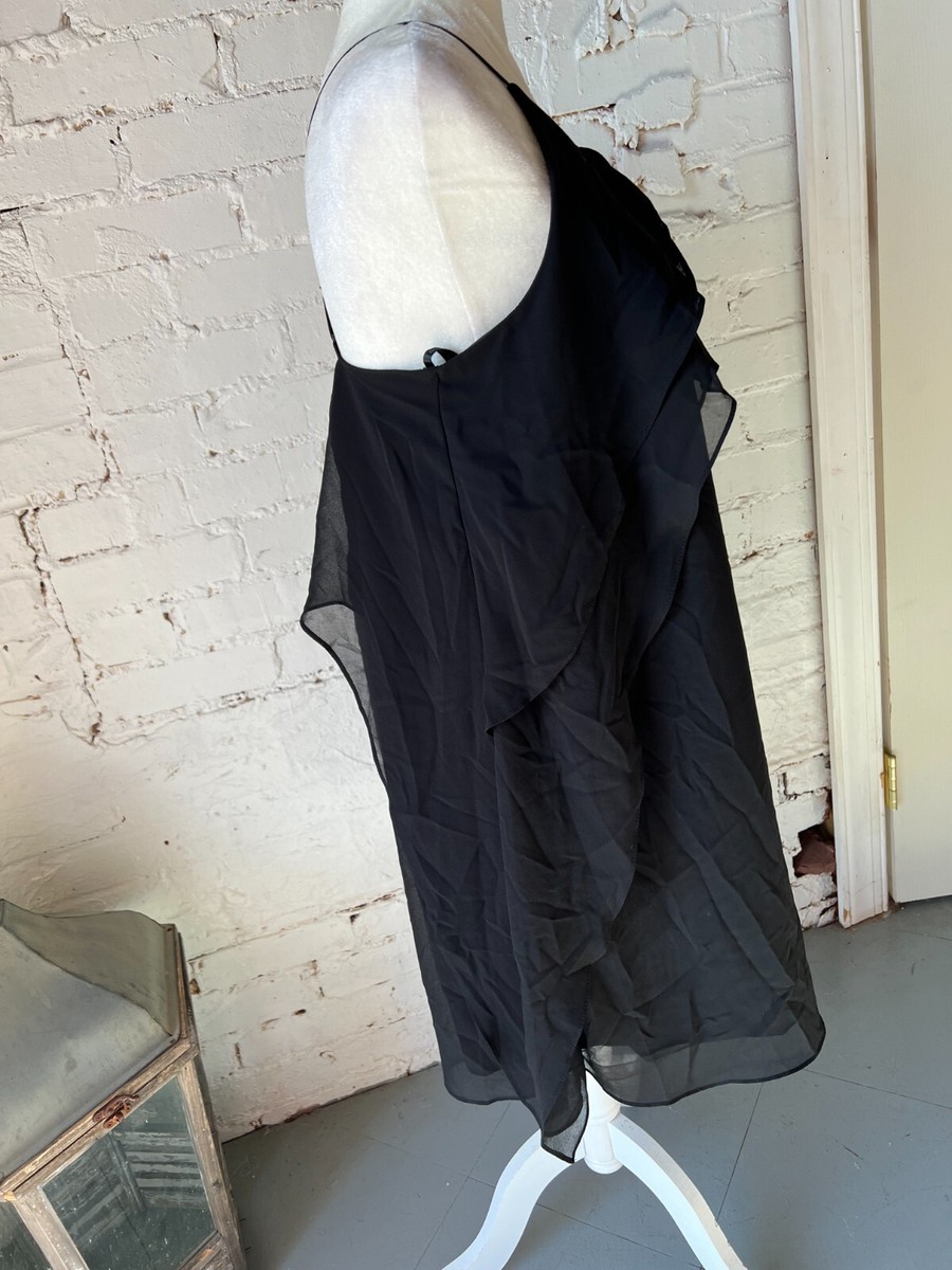 BCBGeneration Black Ruffle Dress with Adjustable straps size small | eBay