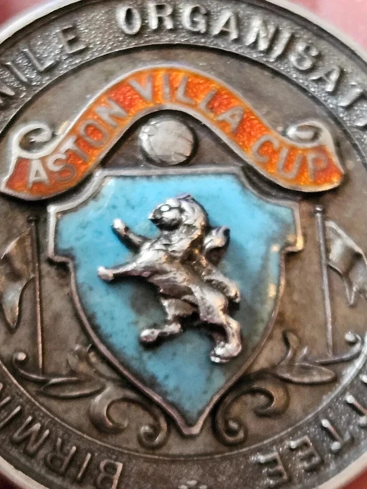 Vintage Aston Villa Football Club Sterling Silver 925 Fob Medal. WW2 era! 1944 - Image 4 of 4