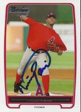 Ariel Pena Los Angeles Angels 2012 Bowman Signed Card 