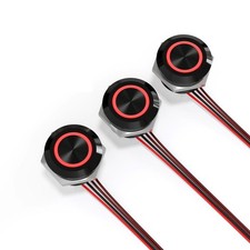 3PCS 12mm Momentary Push Button Switch 12v Touch Power Button Ultra-Thin Swit...