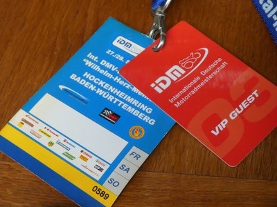 IDM Finale VIP Ticket Karte 2003 Hockenheim Ring Schlüsselband