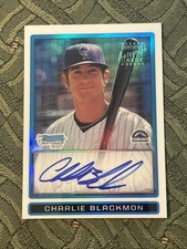 2009 Charlie Blackmon Bowman Chrome 1st Autograph Refractor # 105/500 BCP121 🔥