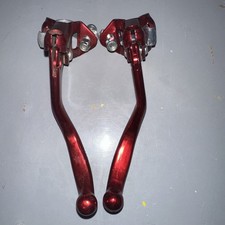 Dia Compe 1980’s Pre Bent Brake Levers Pair Red Old Stock