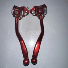 Dia Compe 1980’s Pre Bent Brake Levers Pair Red Old Stock