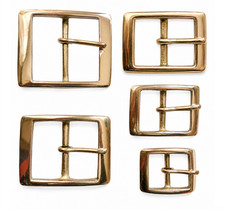 Rectangular Brass Belt Buckle Solid Cast Brass - 2" - 1" inch - 50mm - 25mm