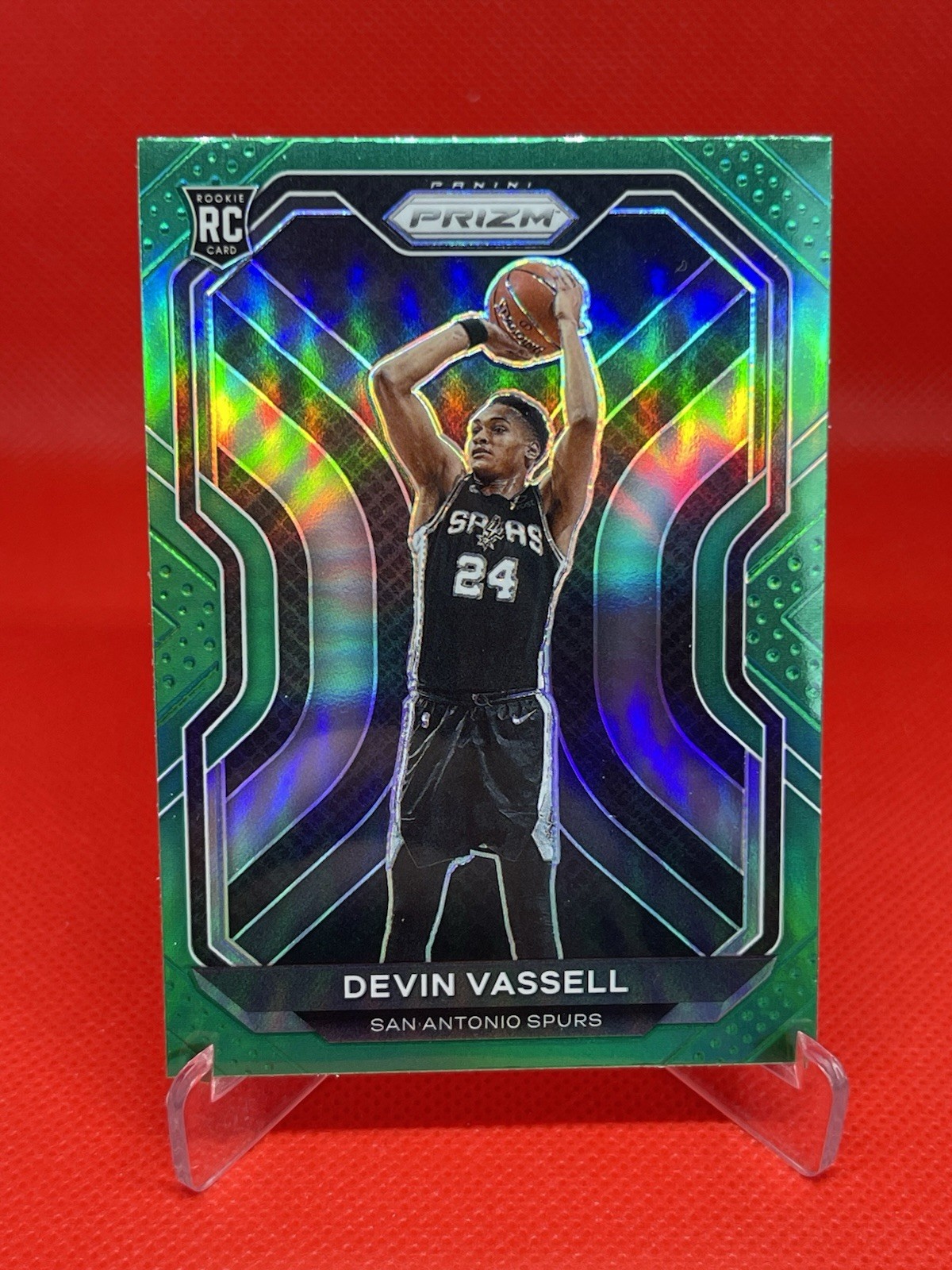 2020-21 Panini Prizm - Devin Vassell #252 Green Prizm (RC)