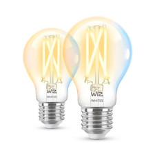 WiZ Smart Filament Bulb Clear A60 E27 60W Wi-Fi 2-Pack