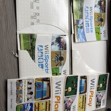 TWO Wii Sports Cardboard Case Sleeve and Manual Only NO GAME - Nintendo Wii
