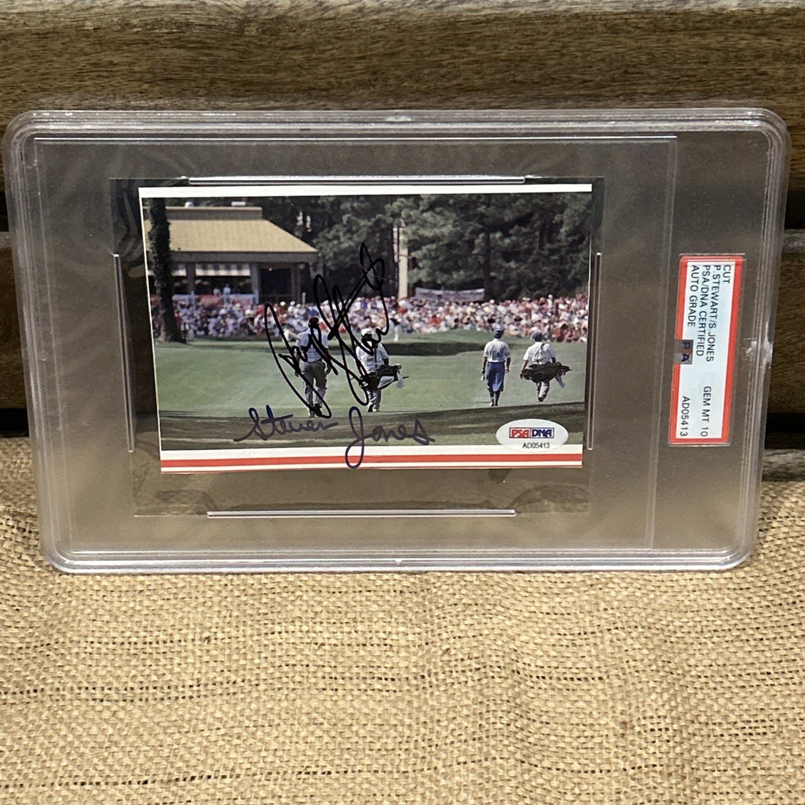 Payne Stewart Autographed Signed Steve Jones Cut PSA GEM MT 10 