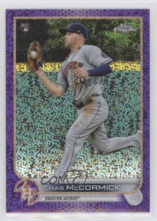 2022 Topps Chrome Purple Speckle Refractor /299 Chas McCormick #43 Rookie RC s1i