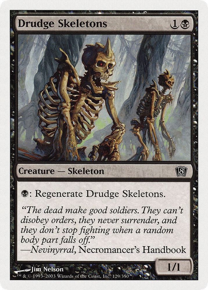 Drudge Skeletons 129 Common 8th Edition Magic: The Gathering Lightly Played