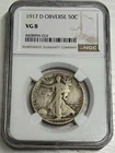 1917-D WALKING LIBERTY HALF NGC VG 8 OBVERSE D