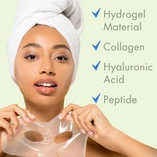 Ebanel Hydrogel Collagen Face Mask 10 Pack Hyaluronic Acid Vitamin C peptides