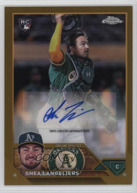 2023 Topps Chrome Update Gold Refractor /50 Shea Langeliers Rookie Auto RC