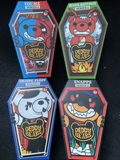 LOTE DE 4 Osos Deddy Serie 4, Youme, Hank Hotpot, Filippe-Flopp y Snapps. NUEVO
