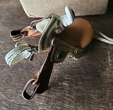 Mini Leather Western Saddle, Sample, Toy, Detailed Tooled Lasso
