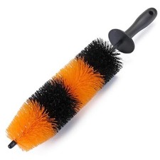 Master Wheel  Tire Brush, Easy Reach Wheel and Rim Detailing Orange  Black