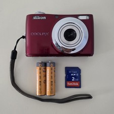 Nikon COOLPIX L22 12MP 3.6X Optical Zoom Digital Camera w/ Memory Card - Red