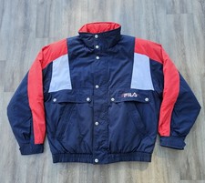 Vintage Magic Line Fila Mens Sz 40 Jacket Red White Blue