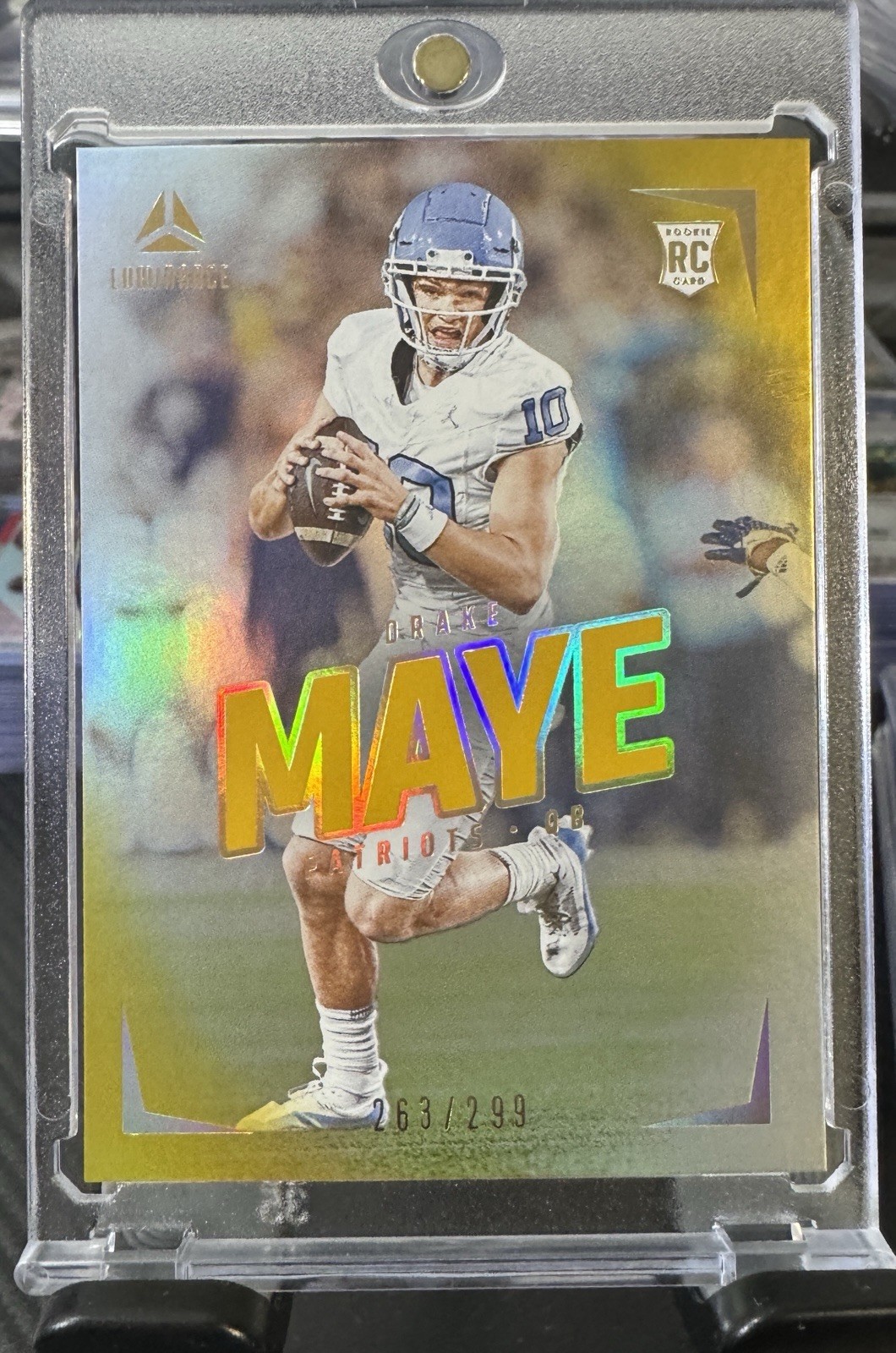 Drake Maye 2024 Panini Luminance #103 Base Gold /299 RC