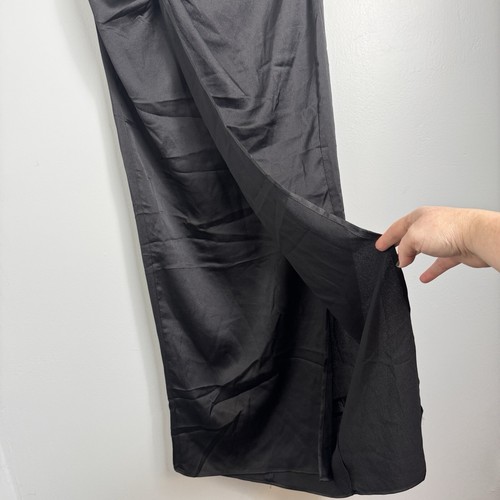 ASOS TopShop Size 6 Black Draped High Slit Maxi Wrap Skirt NEW - Picture 4 of 6