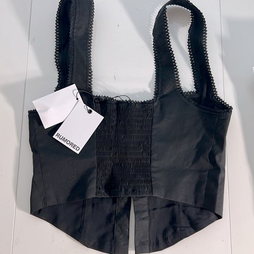 NWT $110 REVOLVE RUMORED Antoinette top black M - Picture 5 of 9