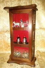 Piccola vetrina vetrinetta da parete legno XX secolo porta oggetti miniature 