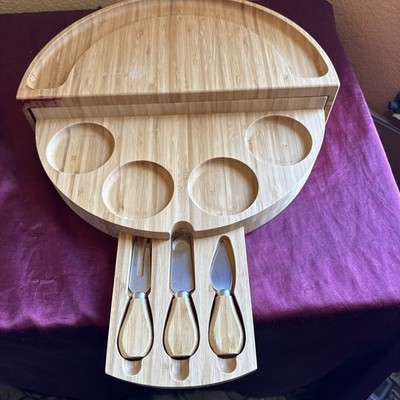 Picnic at Ascot Bamboo Deluxe Half Moon Cheese Board