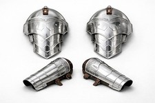 Juego de brazaletes cosplay caballero armadura hombro caballero LARP caballeros de acero medieval