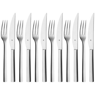 WMF Messer Set Besteck Steakbesteck Steakmesser Gabel Edelstahl 12-teilig NUOVA