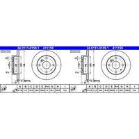 2X Ate Bremsscheiben 211Mm Voll Vorne Passend FüR Daihatsu Cuore Trevis | 24.011