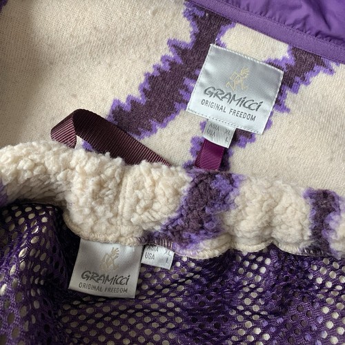 Gramicci Mens Tracksuit Set Large Cream Sherpa Fleece Jacket Trouser Boa Swirl - Picture 18 of 21