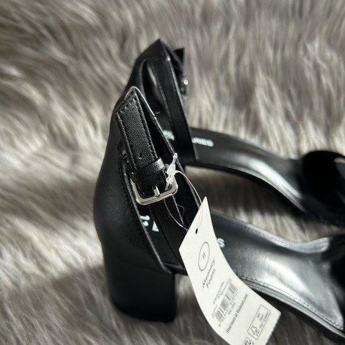 No Boundaries Damenschuhe Blockabsatz Größe 11 schwarz offene Zehenpartie mit Absatz Memory Foam - Bild 2 von 8