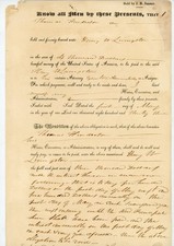 1830 Bond Thomas Henderson to Henry W Livingston $3000 Manuscript Document