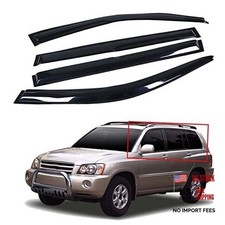 4PCS Side Window Visor Vent Rain Guard Deflector Black Replacement for 2001