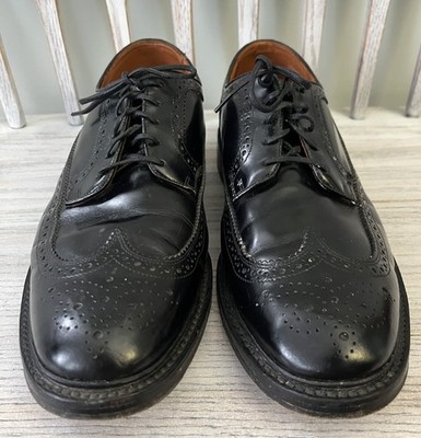WOW!  Bostonian Classics Wingtip Oxford Shoes Black Leather Made in USA 11.5 D/B