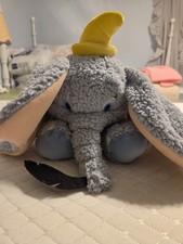 Walt Disney World SOFT DUMBO ELEPHANT W/ FEATHER 16" Plush Stuffed Animal Toy
