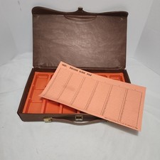 Vtg NOS CoaStar Deluxe Slide File 35mm Storage Briefcase w/Orange Tray USA MADE!