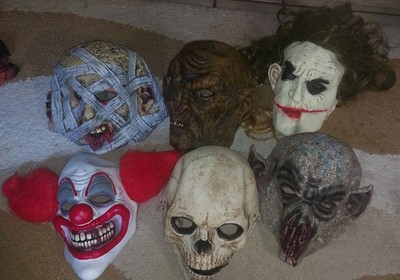 Horror-Masken Konvolut 6 Stück