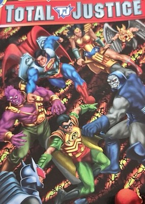 1997 DC Comics Total Justice TJ Jumbo Coloring & Activity Book Teamwork New